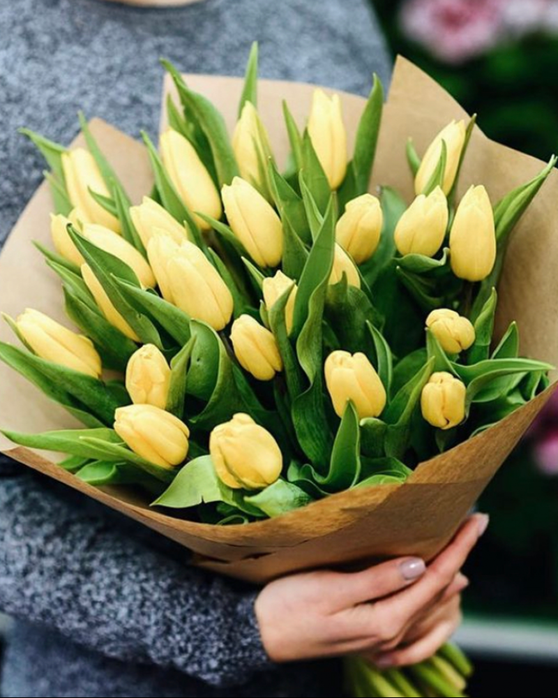 Букет из 25 тюльпанов